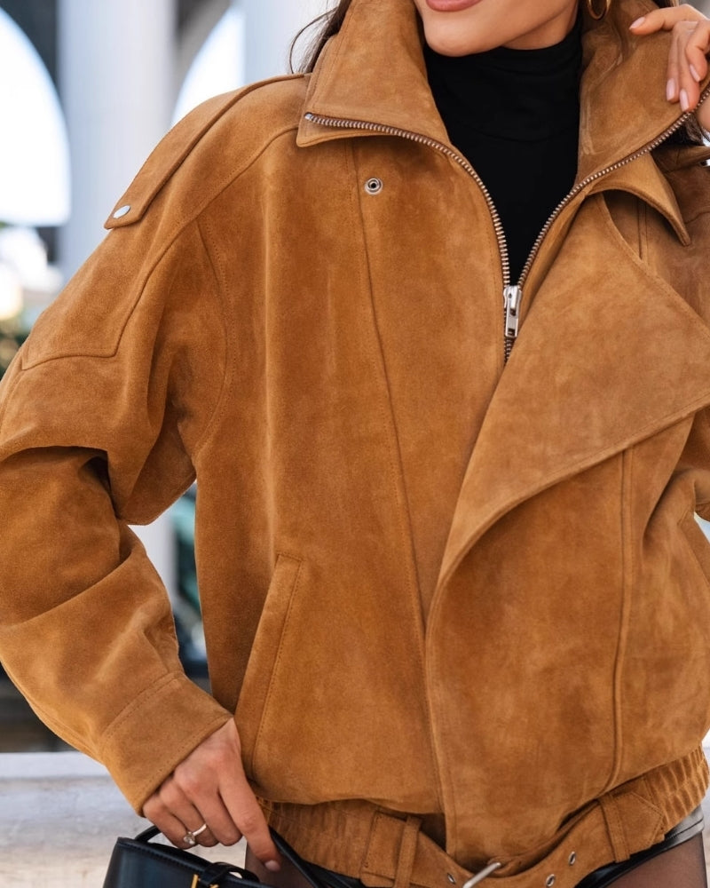Vintage Wildleder Drape Jacke - Veldorm