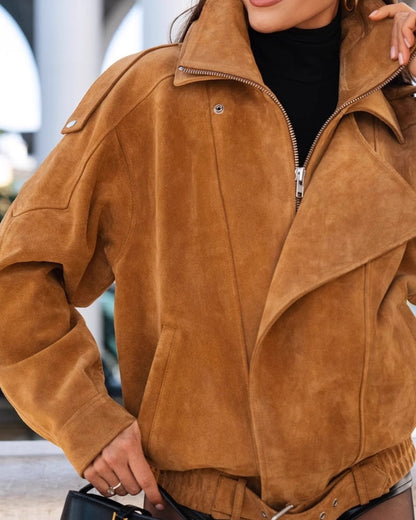 Vintage Wildleder Drape Jacke - Veldorm