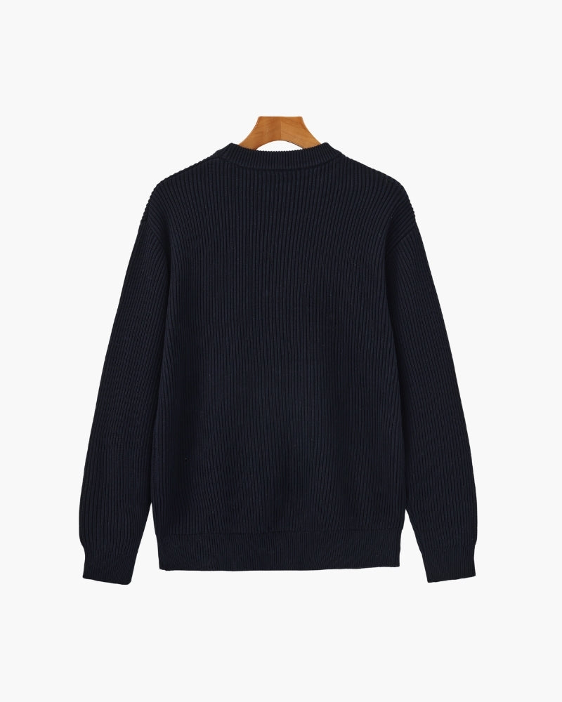 Rib Strick Rundhals - Veldorm