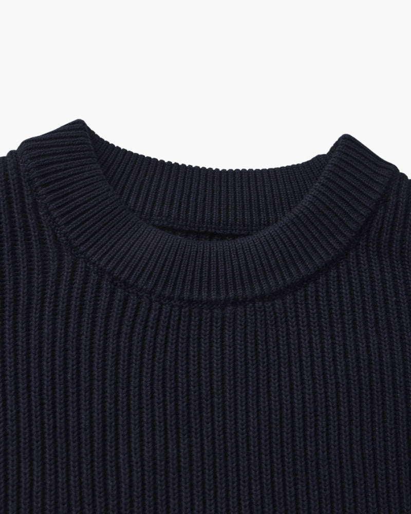 Rib Strick Rundhals - Veldorm
