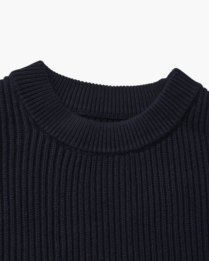 Rib Strick Rundhals - Veldorm