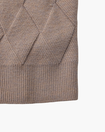 Diamond Strick Rundhals Pullover - Veldorm