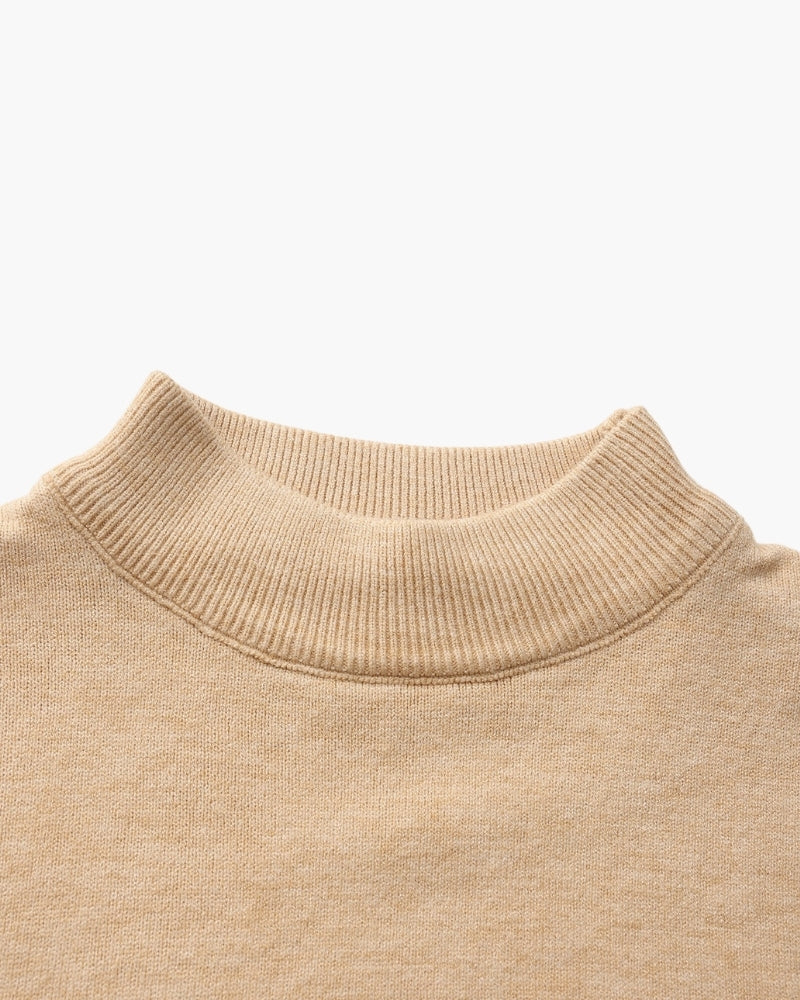 Essential Gerippt Mock Neck Pullover - Veldorm