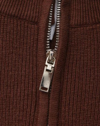 Refined Halb-Reissverschluss Strick Pullover - Veldorm