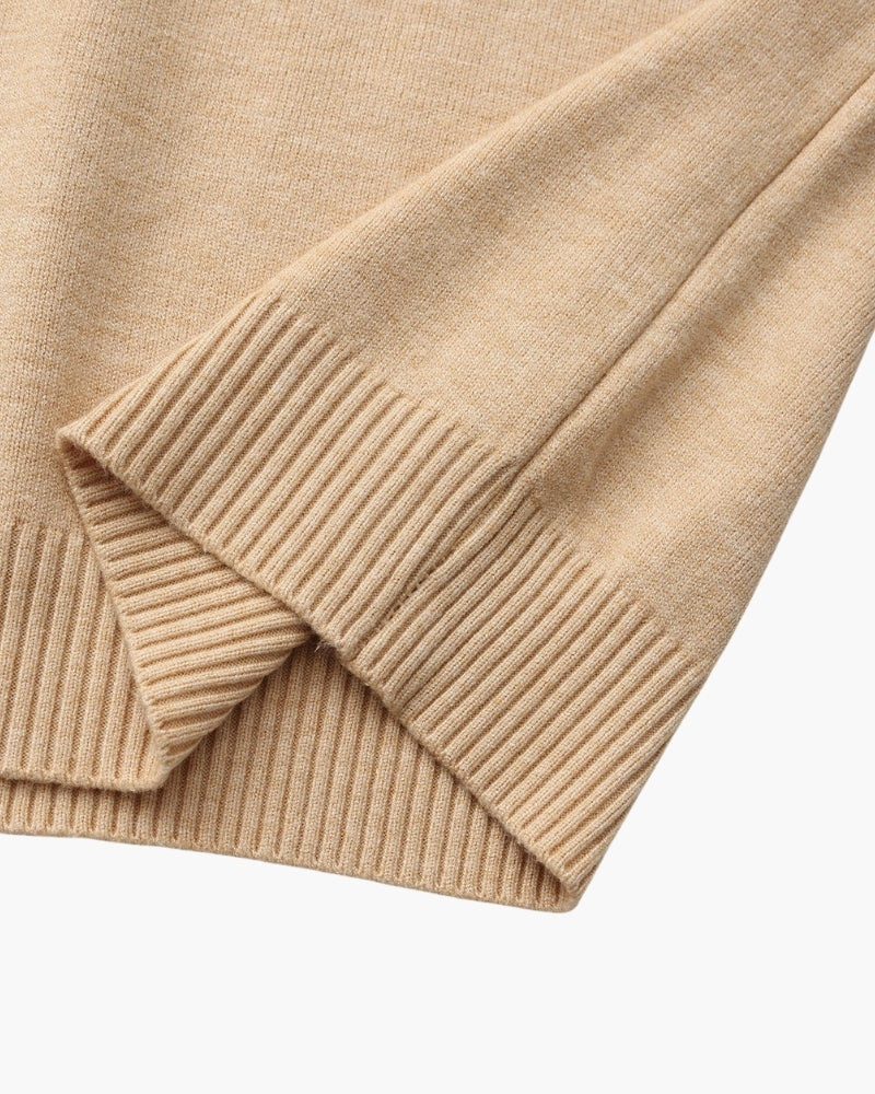 Essential Gerippt Mock Neck Pullover - Veldorm