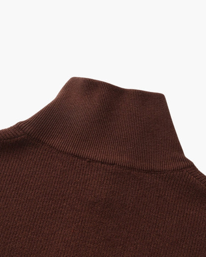 Refined Halb-Reissverschluss Strick Pullover - Veldorm