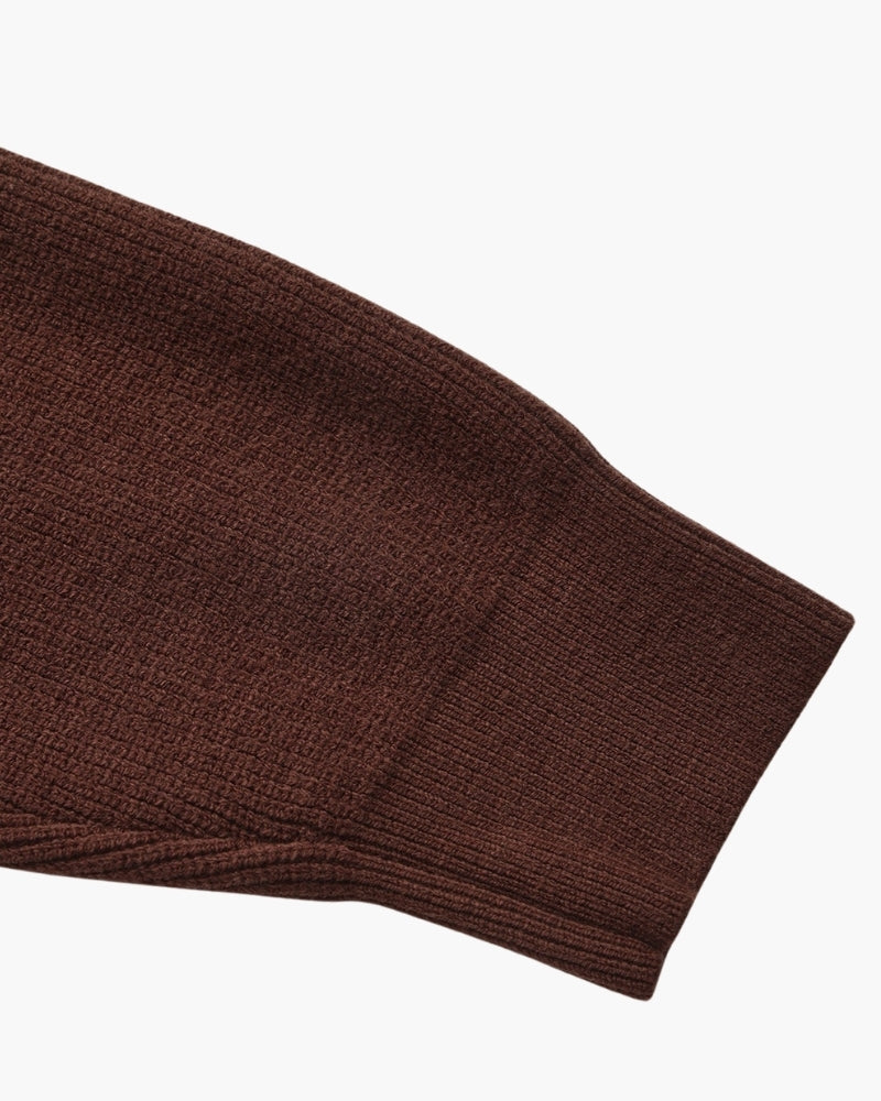 Refined Halb-Reissverschluss Strick Pullover - Veldorm