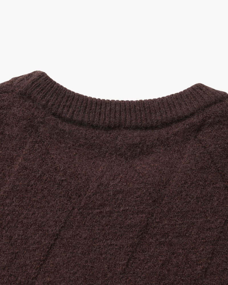 Diamond Strick Rundhals Pullover - Veldorm