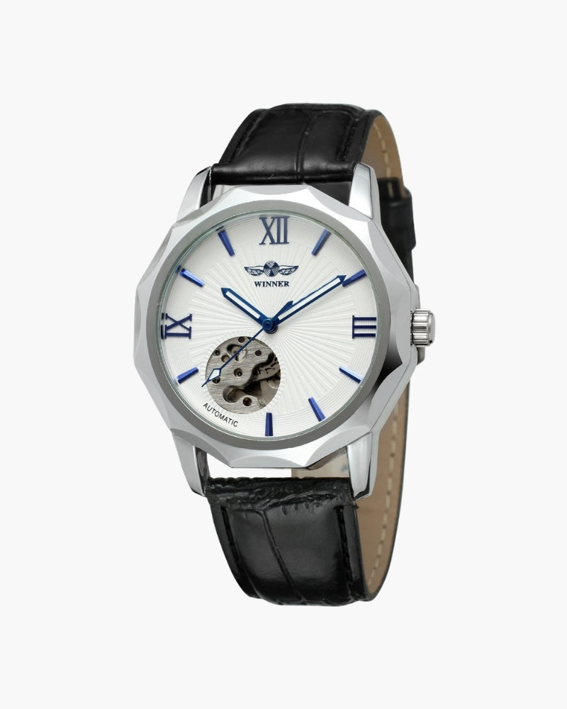 Klassisch Skeleton Zifferblatt Stahl Uhr - Veldorm