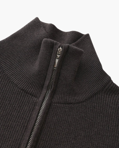 Refined Halb-Reissverschluss Strick Pullover - Veldorm