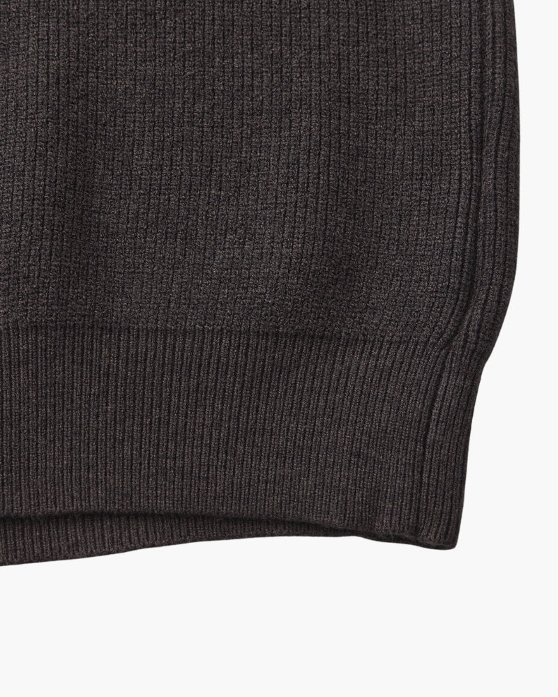 Refined Halb-Reissverschluss Strick Pullover - Veldorm