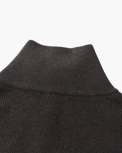 Refined Halb-Reissverschluss Strick Pullover - Veldorm