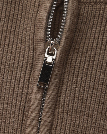 Refined Halb-Reissverschluss Strick Pullover - Veldorm
