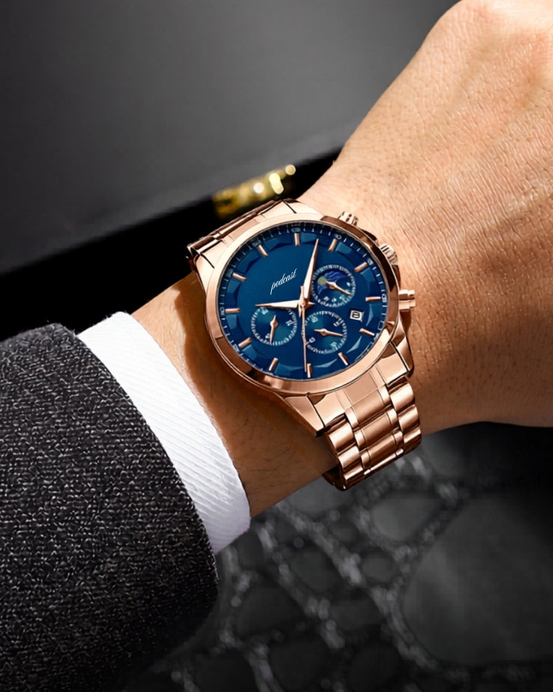 Praezisions Chronograph Stahl Uhr - Veldorm