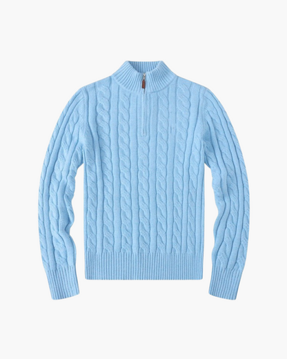 Damen's Verbier Halb Reissverschluss Pullover - Veldorm