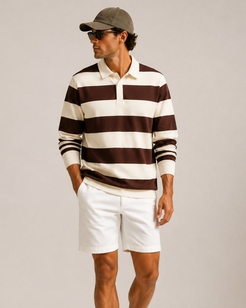 Vintage Streifen Rugby Polo - Veldorm