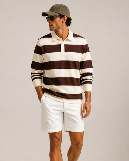 Vintage Streifen Rugby Polo - Veldorm