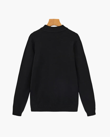 Essential Gerippt Mock Neck Pullover - Veldorm