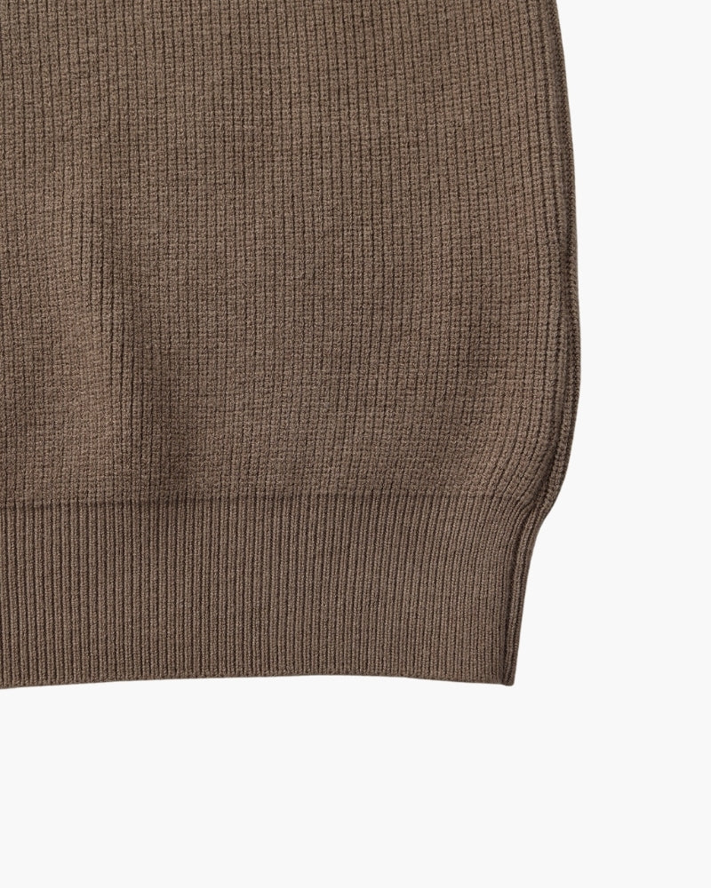 Refined Halb-Reissverschluss Strick Pullover - Veldorm