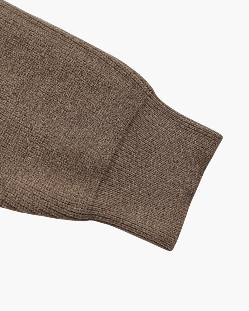 Refined Halb-Reissverschluss Strick Pullover - Veldorm