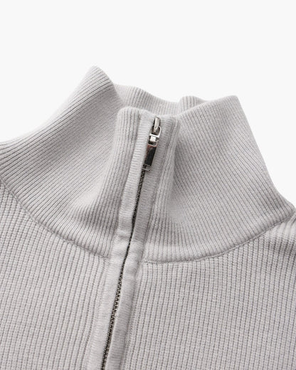 Refined Halb-Reissverschluss Strick Pullover - Veldorm