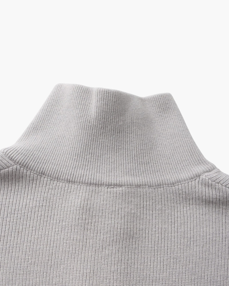 Refined Halb-Reissverschluss Strick Pullover - Veldorm