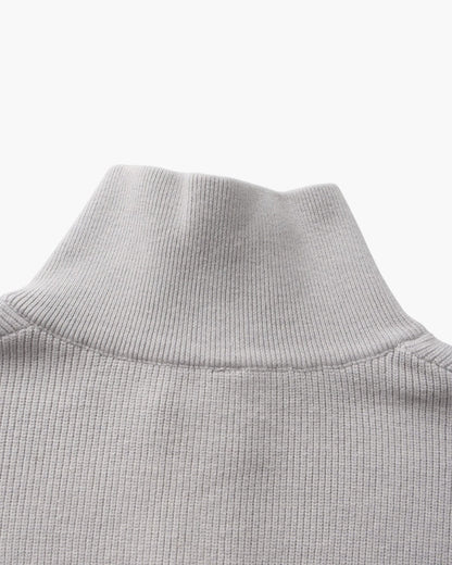 Refined Halb-Reissverschluss Strick Pullover - Veldorm