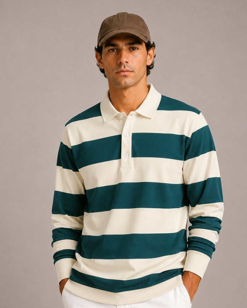 Vintage Streifen Rugby Polo - Veldorm