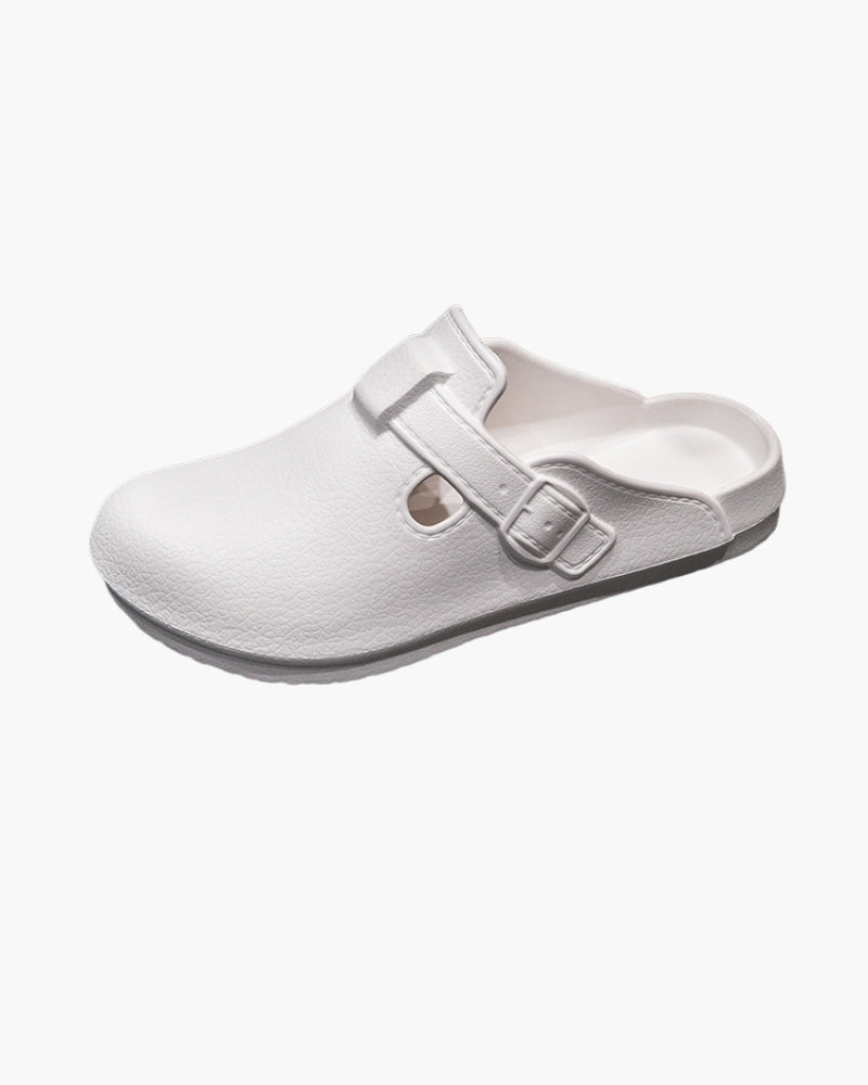 Klassisch Wasserdicht Schnallen Clogs - Veldorm