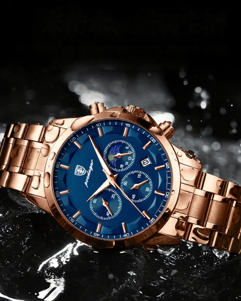 Praezisions Chronograph Stahl Uhr - Veldorm