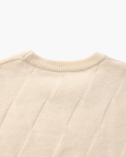 Diamond Strick Rundhals Pullover - Veldorm