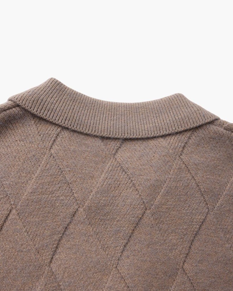 Heritage Diamond Strick Reissverschluss Cardigan - Veldorm