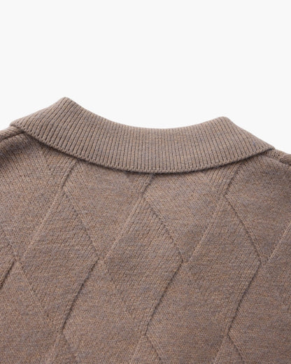 Heritage Diamond Strick Reissverschluss Cardigan - Veldorm