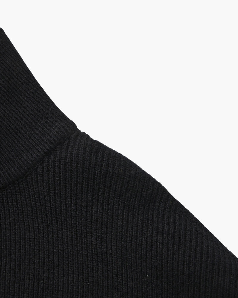 Refined Halb-Reissverschluss Strick Pullover - Veldorm