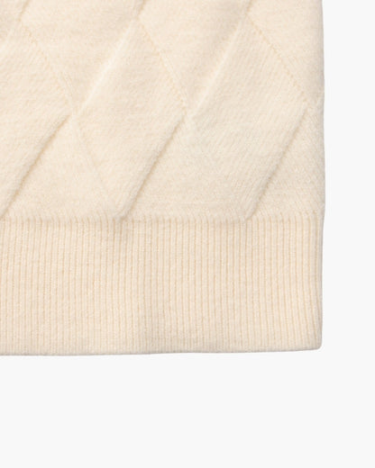 Diamond Strick Rundhals Pullover - Veldorm