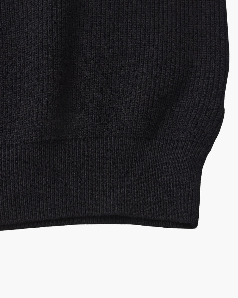 Refined Halb-Reissverschluss Strick Pullover - Veldorm