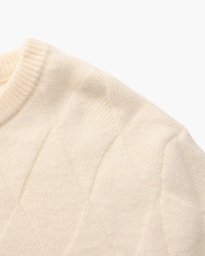 Diamond Strick Rundhals Pullover - Veldorm