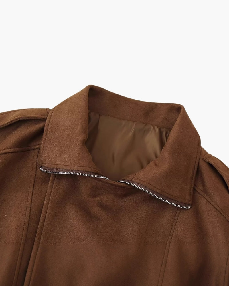 Vintage Wildleder Drape Jacke - Veldorm