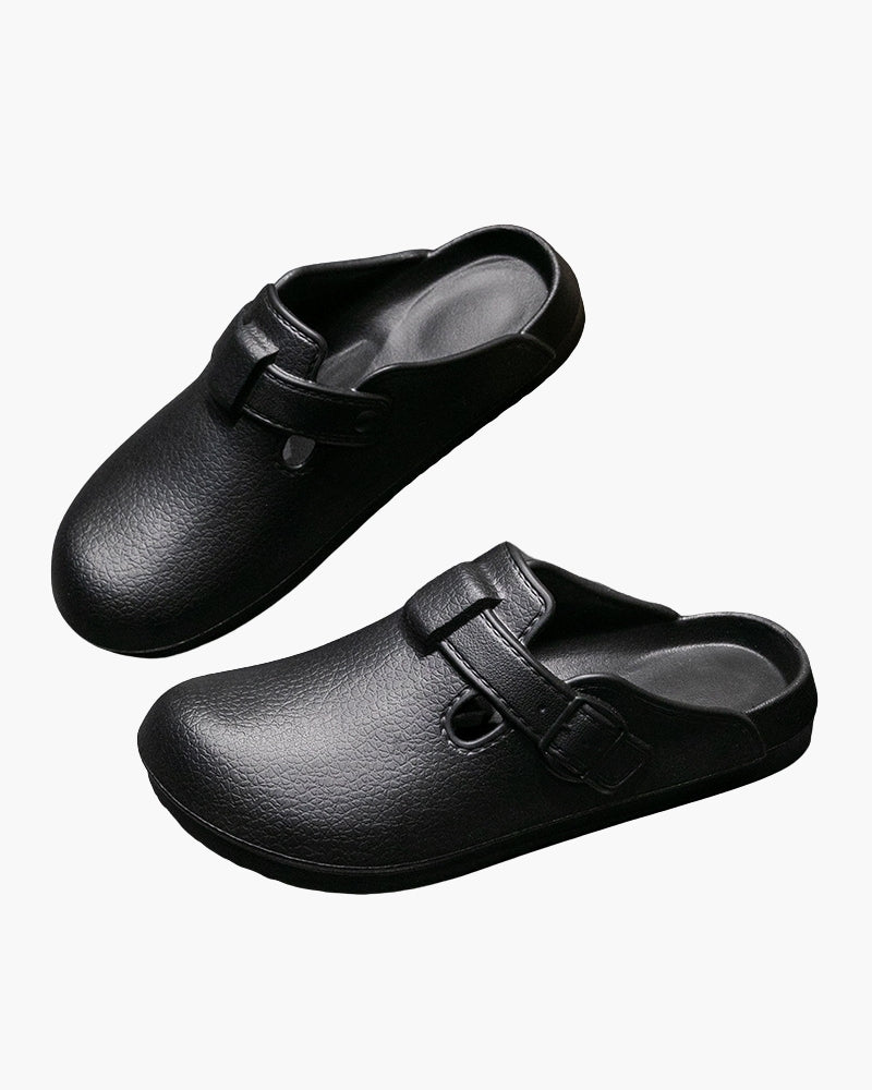 Klassisch Wasserdicht Schnallen Clogs - Veldorm