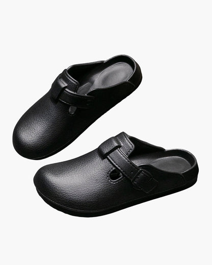 Klassisch Wasserdicht Schnallen Clogs - Veldorm