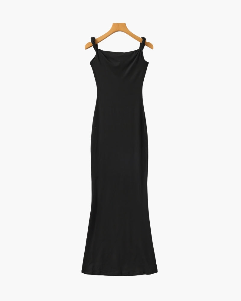 One-Shoulder Bodycon Lang Kleid - Veldorm