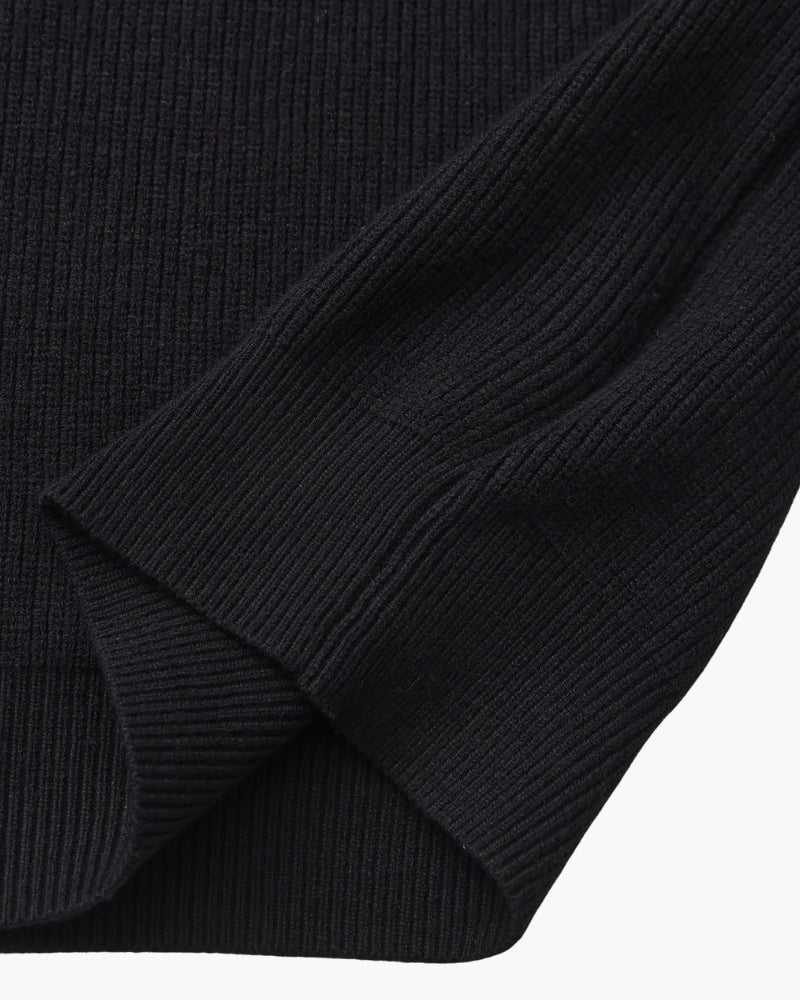 Refined Halb-Reissverschluss Strick Pullover - Veldorm