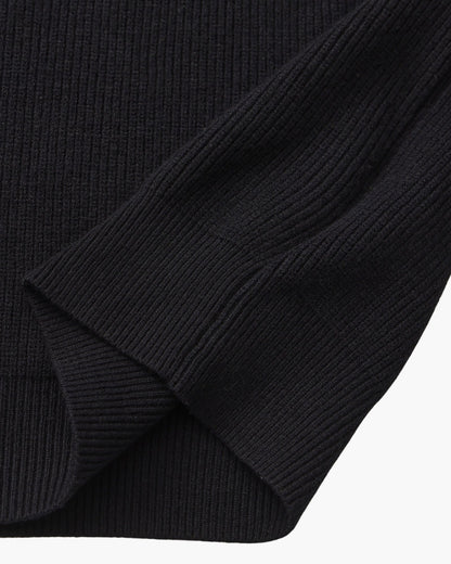 Refined Halb-Reissverschluss Strick Pullover - Veldorm