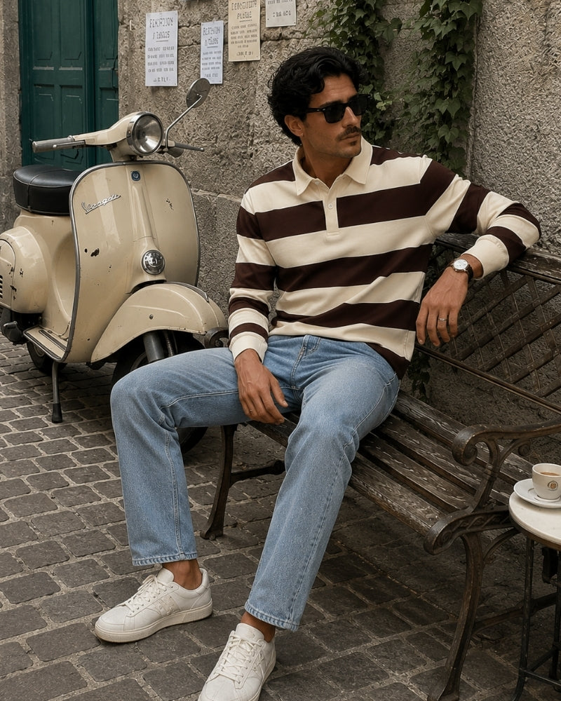 Vintage Streifen Rugby Polo - Veldorm
