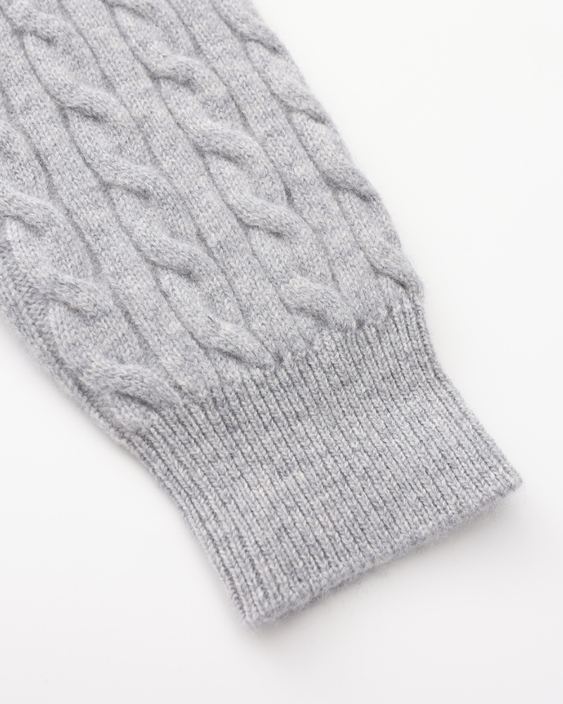 100% Kaschmir Woven Halb Reissverschluss - Veldorm