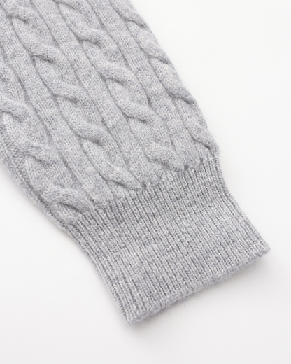 100% Kaschmir Woven Halb Reissverschluss - Veldorm