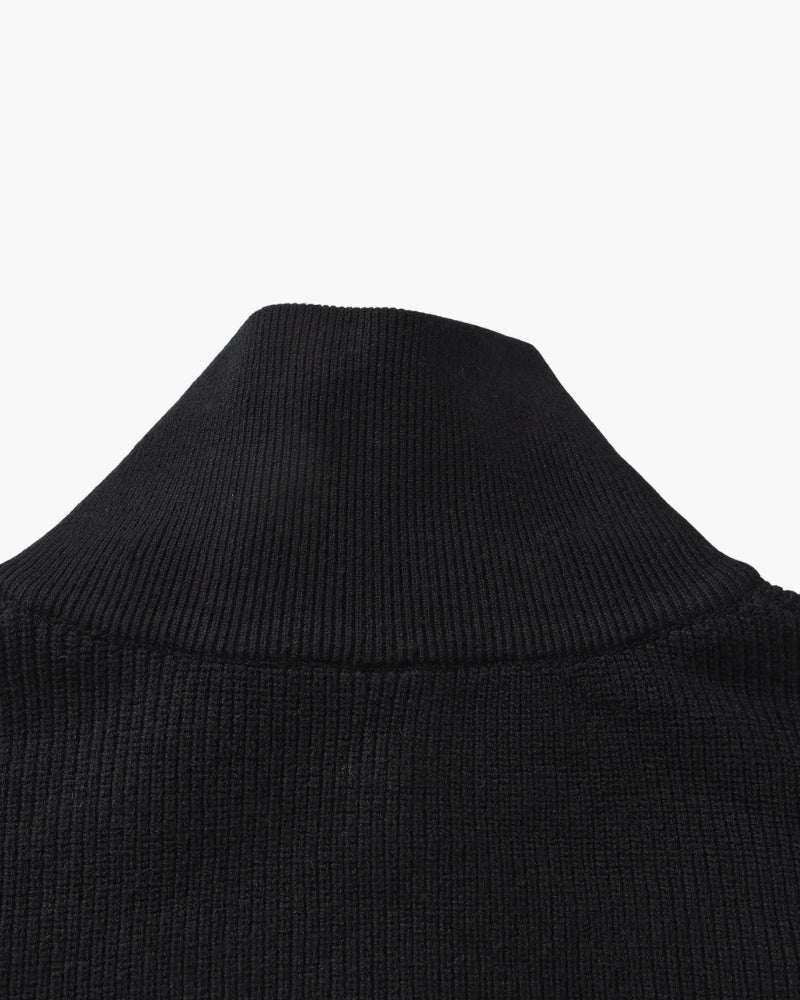 Refined Halb-Reissverschluss Strick Pullover - Veldorm