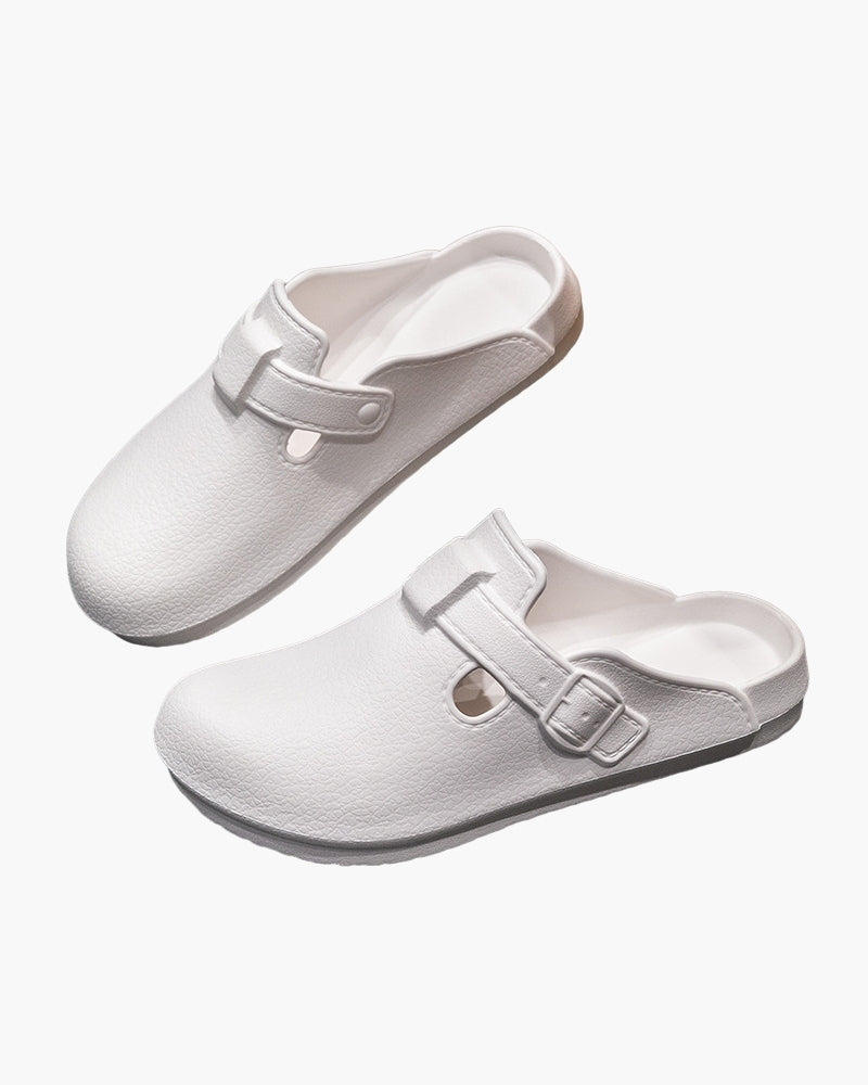 Klassisch Wasserdicht Schnallen Clogs - Veldorm