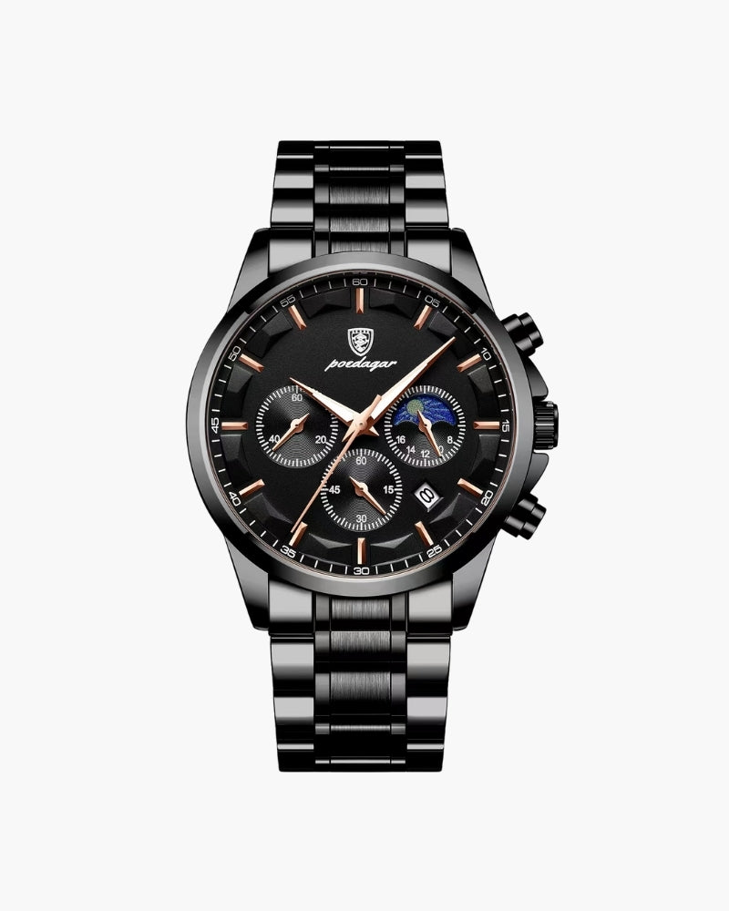 Praezisions Chronograph Stahl Uhr - Veldorm