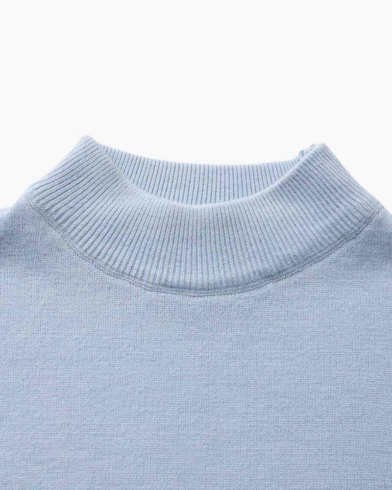 Essential Gerippt Mock Neck Pullover - Veldorm